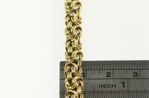 Gold Filled 6.7mm Byzantine Link Woven Fancy Chain Necklace 7.5"