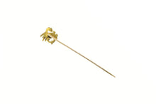Load image into Gallery viewer, 14K Victorian Dragon Diamond Ornate Wyrm Stick Pin Yellow Gold