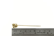Load image into Gallery viewer, 14K Victorian Dragon Diamond Ornate Wyrm Stick Pin Yellow Gold