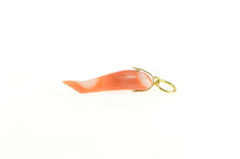 Load image into Gallery viewer, 14K Victorian Coral Traditional Italian Horn Charm/Pendant Yellow Gold