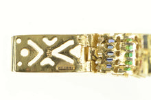 Load image into Gallery viewer, 14K 1.54 Ctw Emerald Ruby Sapphire Diamond Slide Pendant Yellow Gold