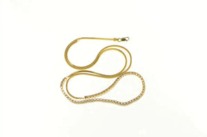 14K 0.30 Ctw Diamond Classic Vintage Chain Necklace 18" Yellow Gold