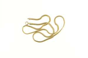 Gold Filled 3.4mm Thick Serpentine Chain Vintage Retro Necklace 18"