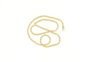 14K 2.50 Ctw Classic Diamond Vintage Tennis Necklace 16" Yellow Gold
