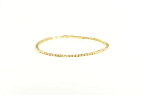 14K 1.25 Ctw Diamond Classic Tennis Vintage Bracelet 7.5