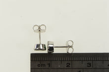 Load image into Gallery viewer, 14K 1950&#39;s 0.53 Ctw Emerald Diamond Halo Stud Earrings White Gold