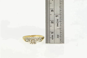 14K 1950's Vintage Diamond Three Stone Promise Ring Yellow Gold