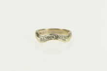 Load image into Gallery viewer, 14K Wavy Diamond Curvy Wedding Band Ring Yellow Gold