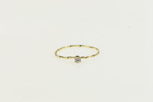 Load image into Gallery viewer, 14K Diamond Solitaire Twist Band Promise Ring Yellow Gold