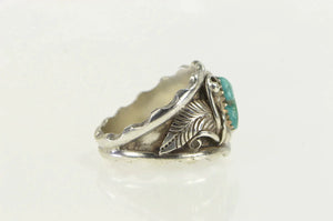 Sterling Silver Native American HY Navajo Turquoise Men's Ring