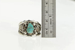 Sterling Silver Native American HY Navajo Turquoise Men's Ring