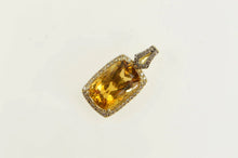Load image into Gallery viewer, 14K LeVian 7.26 Ctw Citrine Diamond Halo Pendant Yellow Gold