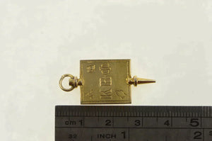 10K Kappa Beta Phi Engraved Fraternity Greek Charm/Pendant Yellow Gold
