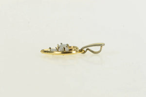 Gold Filled Natural Opal Heart Love Symbol Retro Vintage Pendant