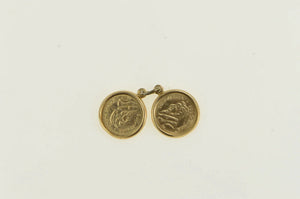 14K 1980 South African Krugerrand Mini Coin Charm/Pendant Yellow Gold