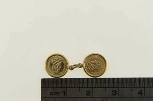 14K 1980 South African Krugerrand Mini Coin Charm/Pendant Yellow Gold