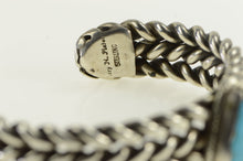 Load image into Gallery viewer, Sterling Silver Jerry N Platero Native American Turquoise Bracelet 6.5&quot;