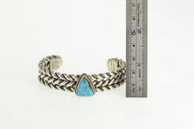 Load image into Gallery viewer, Sterling Silver Jerry N Platero Native American Turquoise Bracelet 6.5&quot;