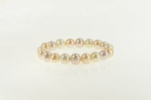 Load image into Gallery viewer, Vintage 11.3mm Pearl Classic Beaded Bracelet 6.5&quot; Yellow Gold