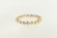 Load image into Gallery viewer, Vintage 11.3mm Pearl Classic Beaded Bracelet 6.5&quot; Yellow Gold