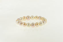 Load image into Gallery viewer, Vintage 11.3mm Pearl Classic Beaded Bracelet 6.5&quot; Yellow Gold