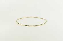 Load image into Gallery viewer, 14K Vintage 1.3mm Patterned Simple Bangle Bracelet 8&quot; Yellow Gold