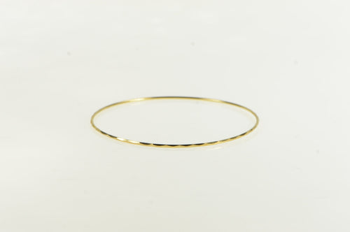 14K Vintage 1.3mm Patterned Simple Bangle Bracelet 8