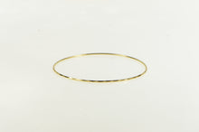 Load image into Gallery viewer, 14K Vintage 1.3mm Patterned Simple Bangle Bracelet 8&quot; Yellow Gold
