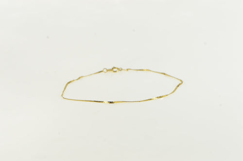 14K 1.0mm Herringbone Vintage Chain Link Necklace 7