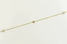 Load image into Gallery viewer, 14K By the Yard Vintage Classic CZ Statement Chain Necklace 15&quot; Yellow Gold