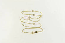 Load image into Gallery viewer, 14K By the Yard Vintage Classic CZ Statement Chain Necklace 15&quot; Yellow Gold