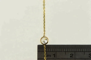 14K By the Yard Vintage Classic CZ Statement Chain Necklace 15" Yellow Gold