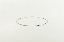 Load image into Gallery viewer, 14K 1.6mm Simple Vintage Pattern Bangle Ring 8.5&quot; White Gold