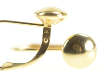 Load image into Gallery viewer, 14K Round Ball Domed Vintage Button Lever Back Earrings Yellow Gold
