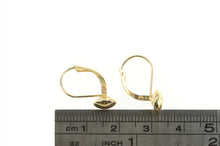 Load image into Gallery viewer, 14K Round Ball Domed Vintage Button Lever Back Earrings Yellow Gold