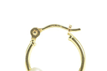Load image into Gallery viewer, 14K Pearl Beaded 14.5mm Classic Statement Hoop Earrings Yellow Gold