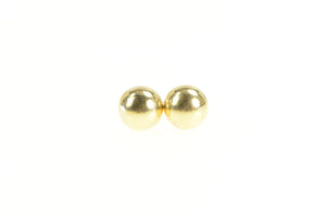 14K 7.8mm Round Domed Classic Sphere Stud Earrings Yellow Gold