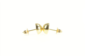 14K 7.8mm Round Domed Classic Sphere Stud Earrings Yellow Gold
