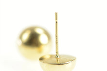 Load image into Gallery viewer, 14K 7.8mm Round Domed Classic Sphere Stud Earrings Yellow Gold