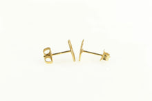 Load image into Gallery viewer, 14K Diamond Cut Sand Dollar Sea Shell Stud Earrings Yellow Gold