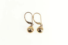 Load image into Gallery viewer, 14K 7.9mm Ball Dangle Sphere Vintage Classic Earrings Yellow Gold