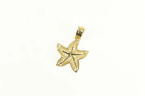 14K Ornate Filigree Sea Star Fish Ocean Beach Charm/Pendant Yellow Gold