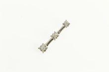 Load image into Gallery viewer, 10K Classic Tiered Diamond Bar Journey Symbol Pendant White Gold