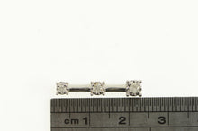 Load image into Gallery viewer, 10K Classic Tiered Diamond Bar Journey Symbol Pendant White Gold