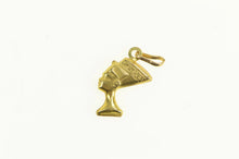 Load image into Gallery viewer, 14K Ancient Egyptian Queen Nefertiti Head Charm/Pendant Yellow Gold
