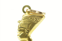 Load image into Gallery viewer, 14K Ancient Egyptian Queen Nefertiti Head Charm/Pendant Yellow Gold