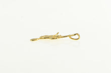 Load image into Gallery viewer, 14K Diamond Cut Witch Riding Broom Stick Charm/Pendant Yellow Gold