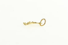 Load image into Gallery viewer, 14K Diamond Cut Maple Leaf Nature Motif Charm/Pendant Yellow Gold