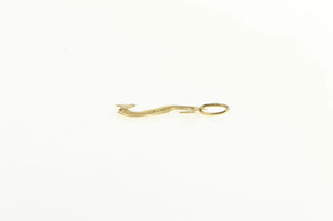 14K S Filigree Initial Monogram Name Letter Charm/Pendant Yellow Gold