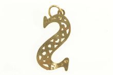 Load image into Gallery viewer, 14K S Filigree Initial Monogram Name Letter Charm/Pendant Yellow Gold